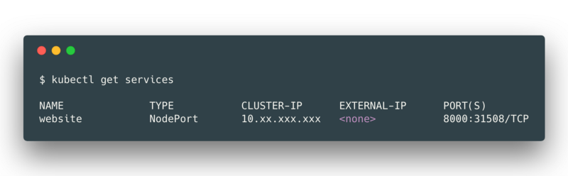 List of Kubernetes services